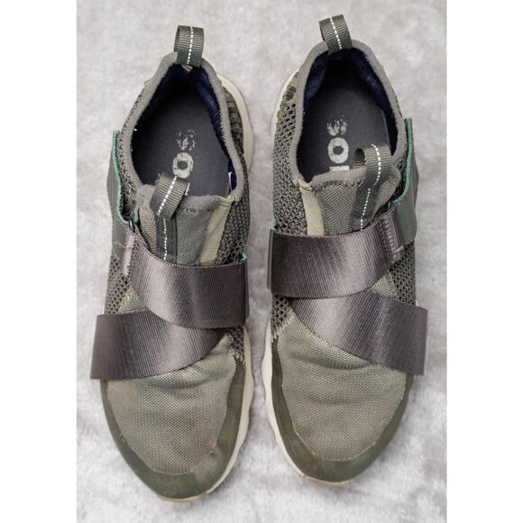 Sorel Kinetic Sneak Green Camo Hiking Sneakers Womens Size 8 EU 39 NL3569-365 - Picture 8 of 16